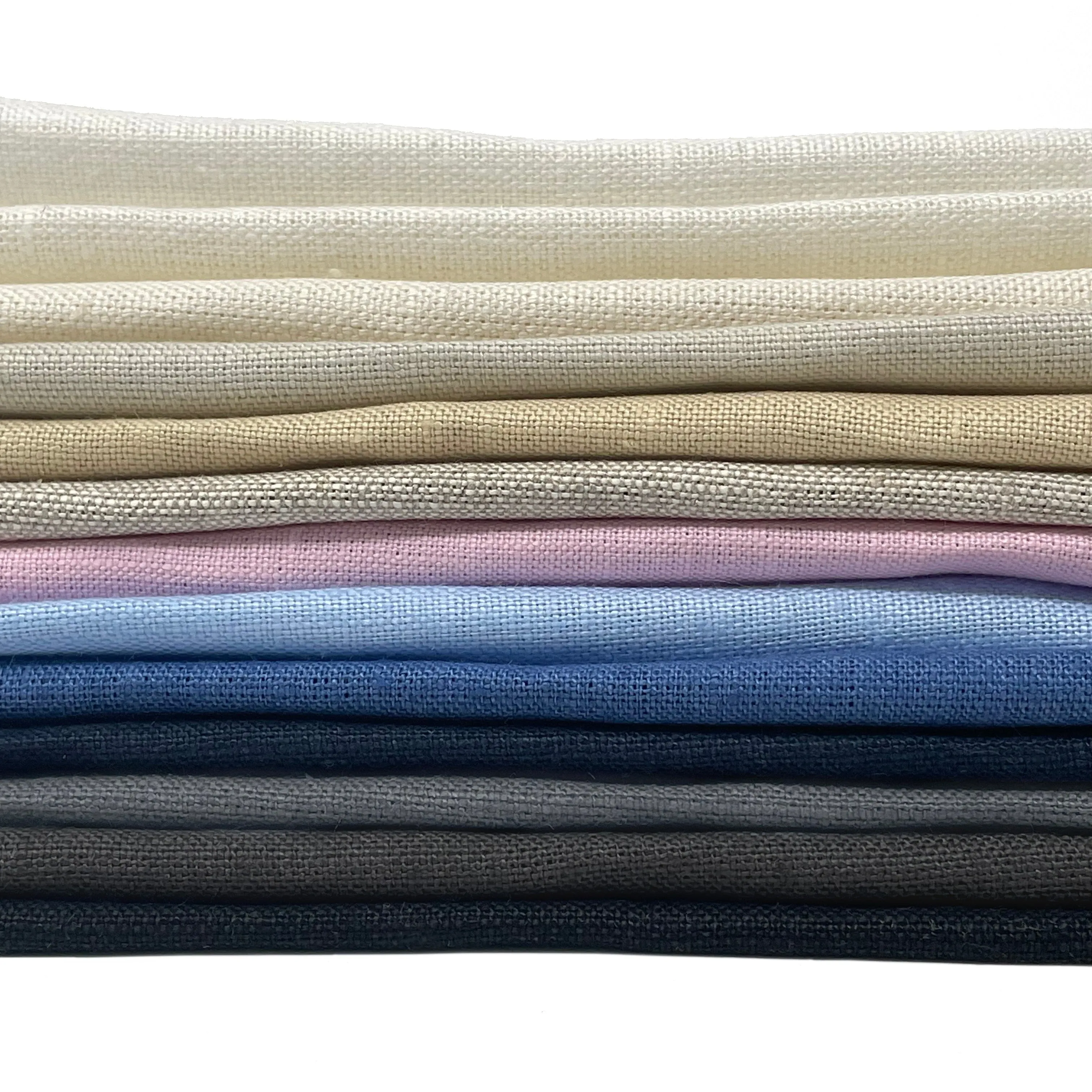 100% Natural Linen Flat Roman Shade with boarder Black Trim/CL1010
