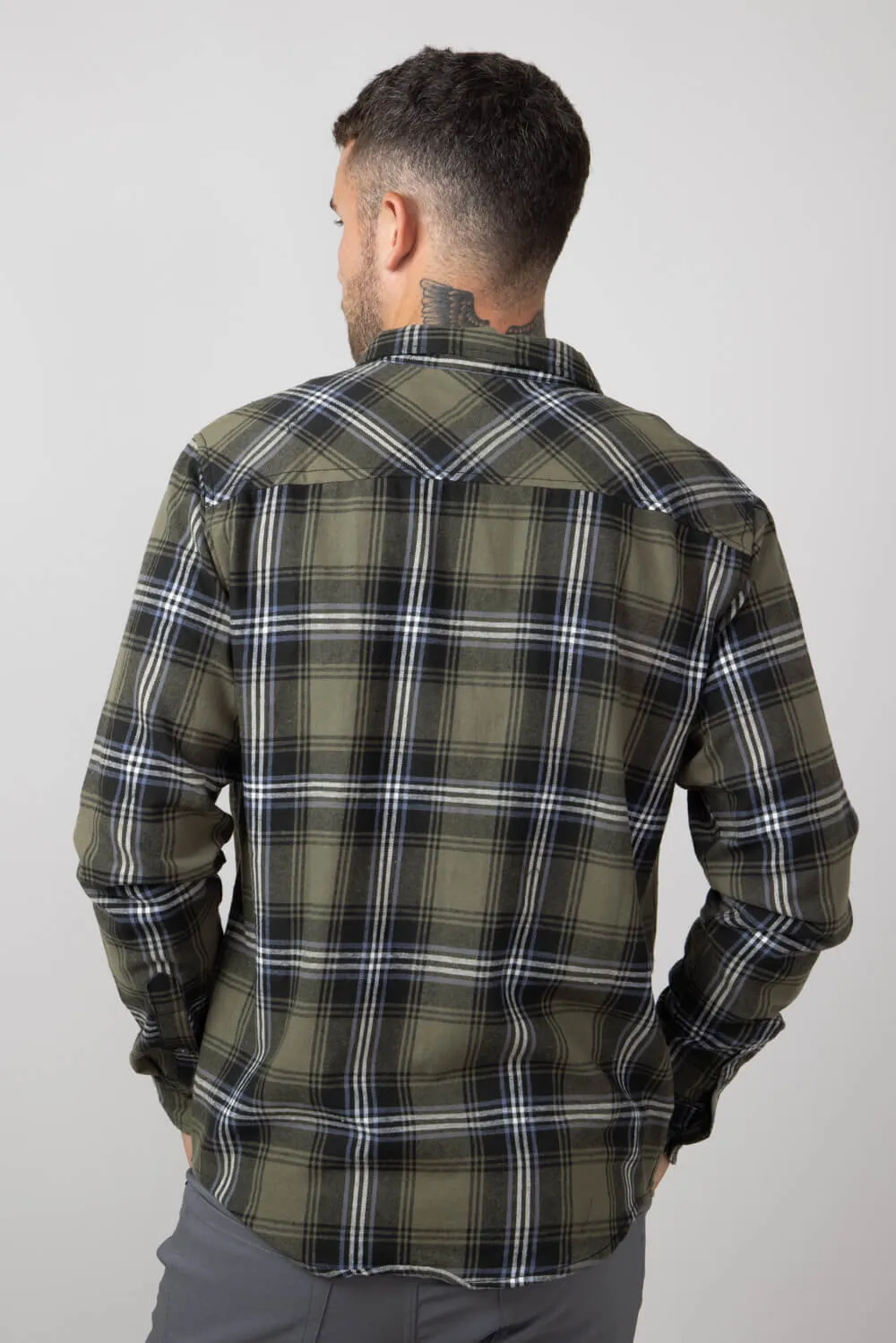 1897 Original Plaid Flannel Shirt for Men in Olive | 6PW5643M-OLIVE