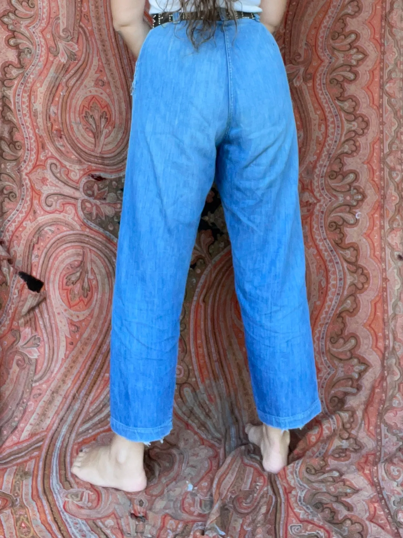 1950s Ranch Maid Side Zip Western Jeans