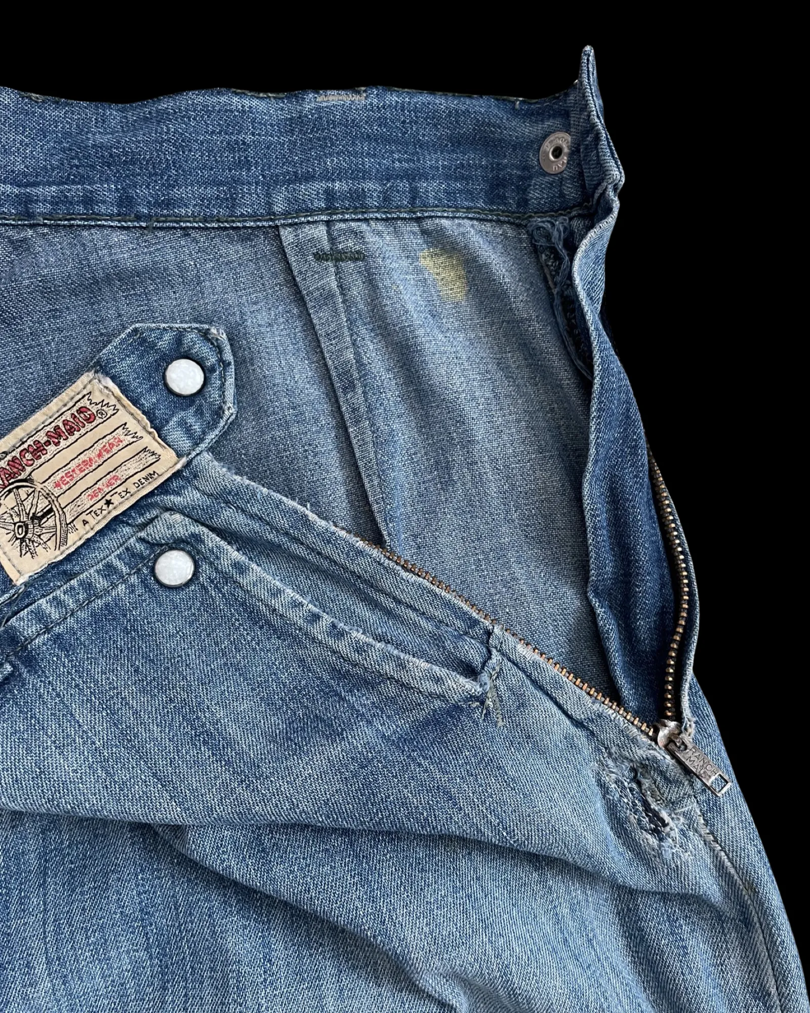 1950s Ranch Maid Side Zip Western Jeans
