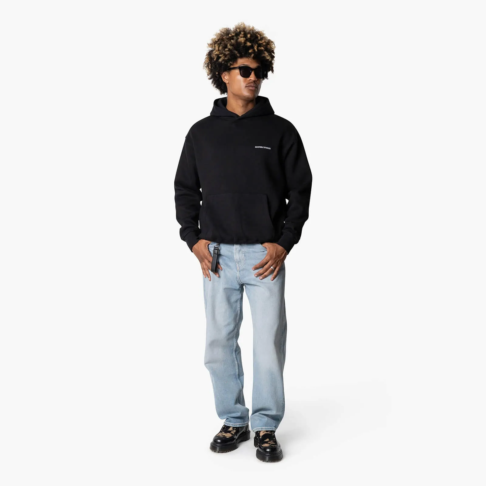 ANGEL HOODIE | BLACK/COBALT