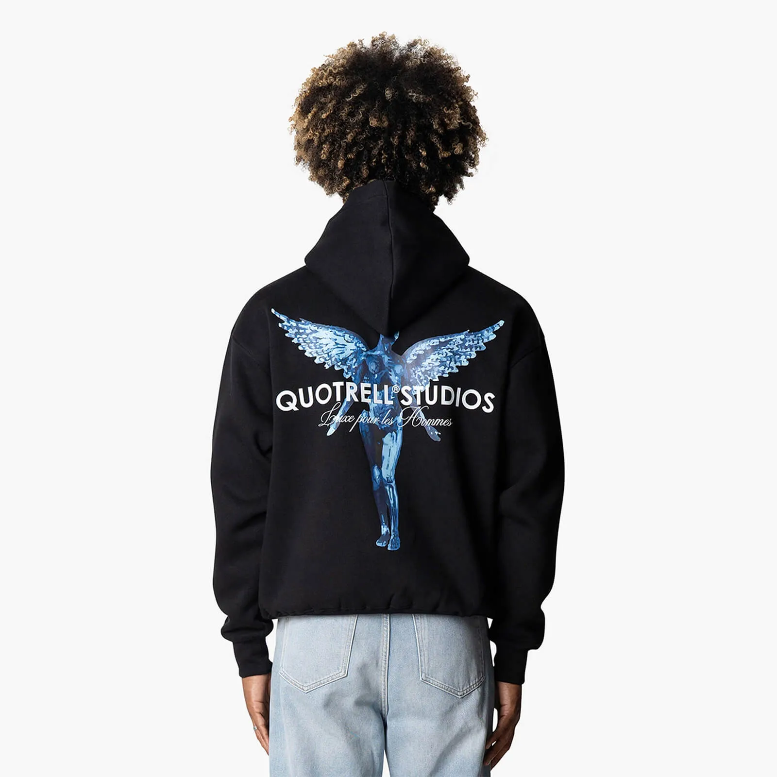 ANGEL HOODIE | BLACK/COBALT