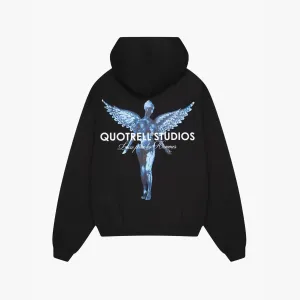 ANGEL HOODIE | BLACK/COBALT