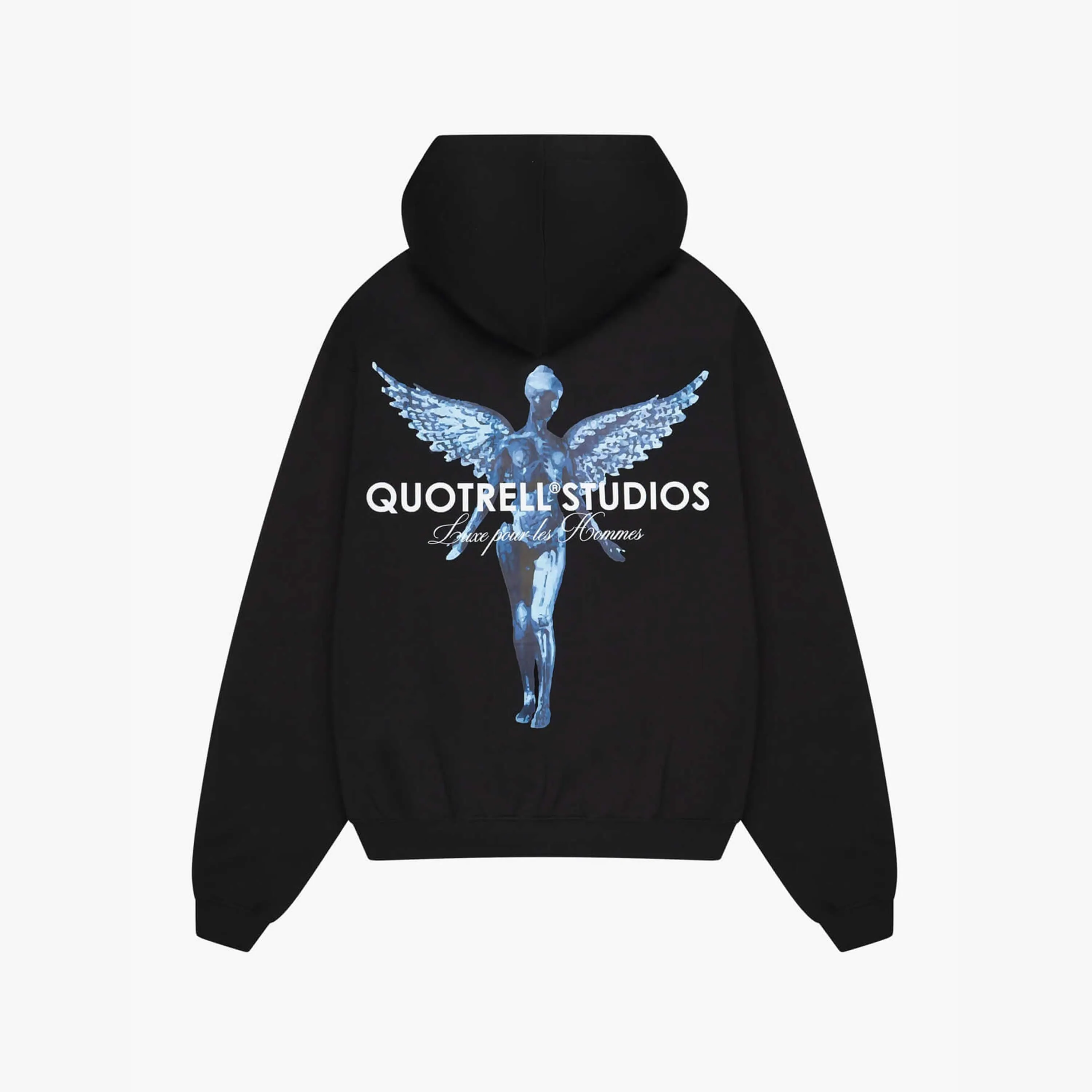ANGEL HOODIE | BLACK/COBALT