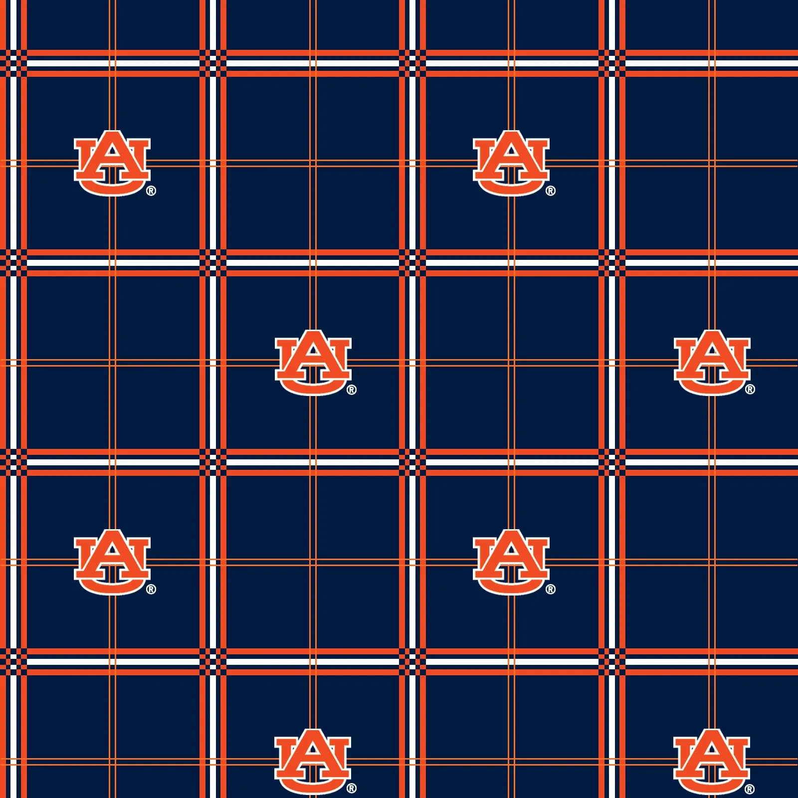 AUBURN UNIVERSITY-Plaid Flannel-100% Cotton-AU023