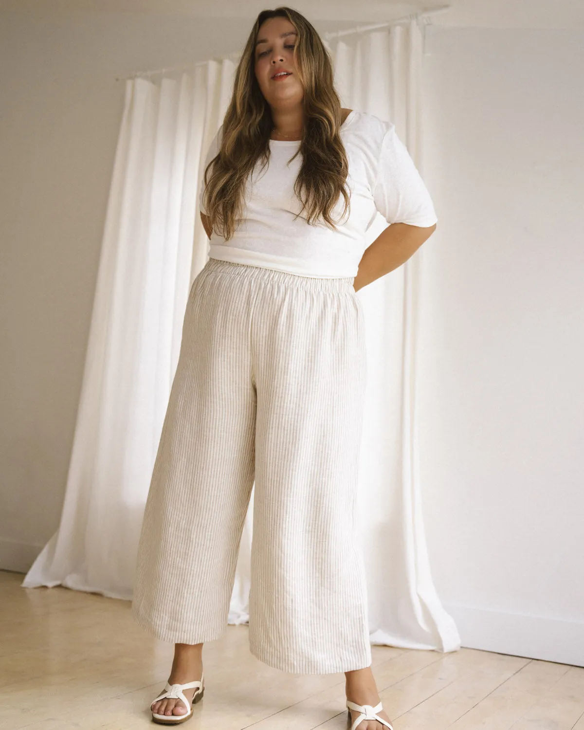 Aura Pants | Stone Stripe
