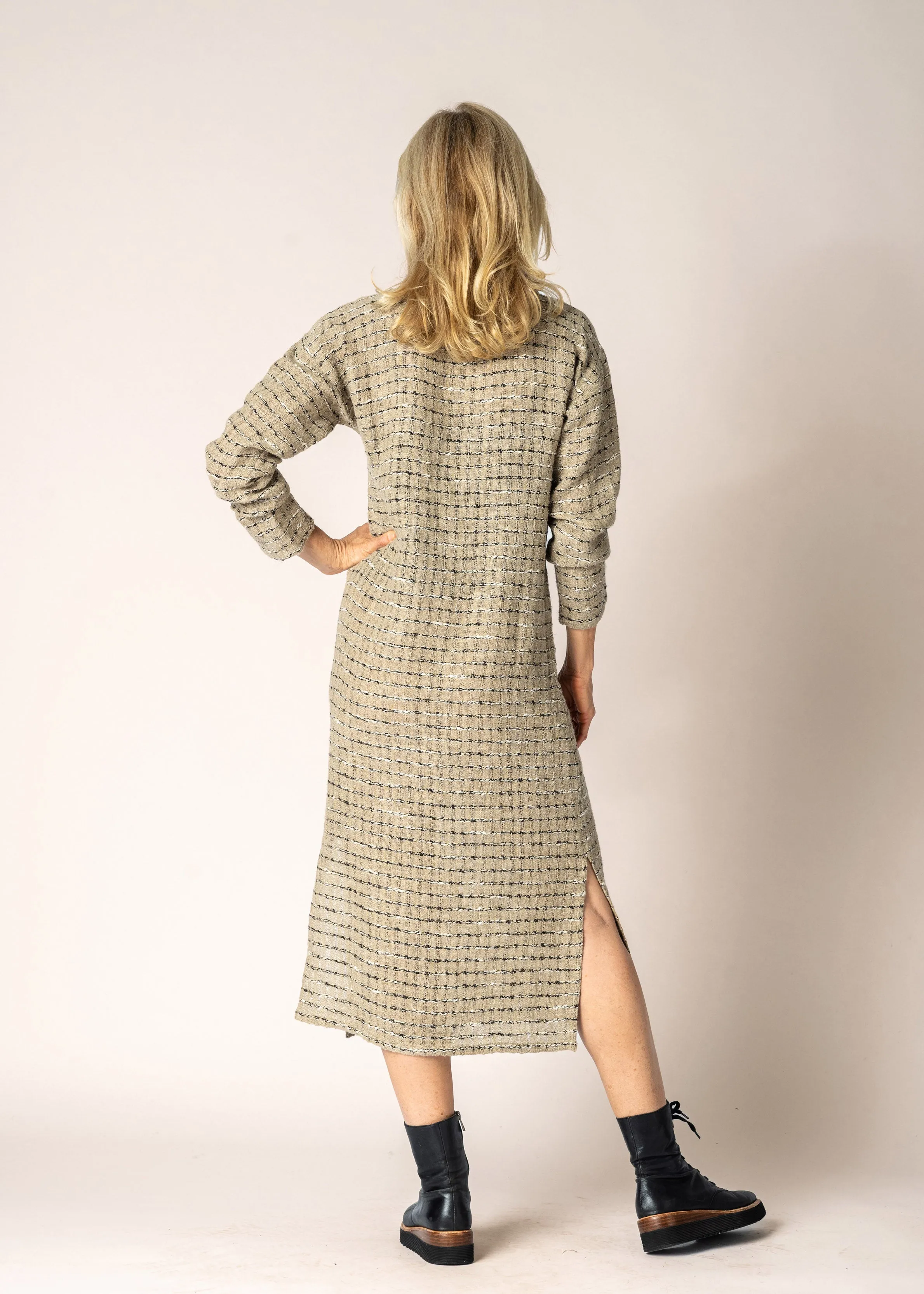 Azura Linen Dress in Latte