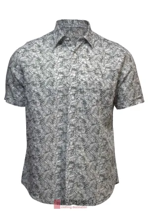 Back Bay Linen Print Short Sleeve Shirt