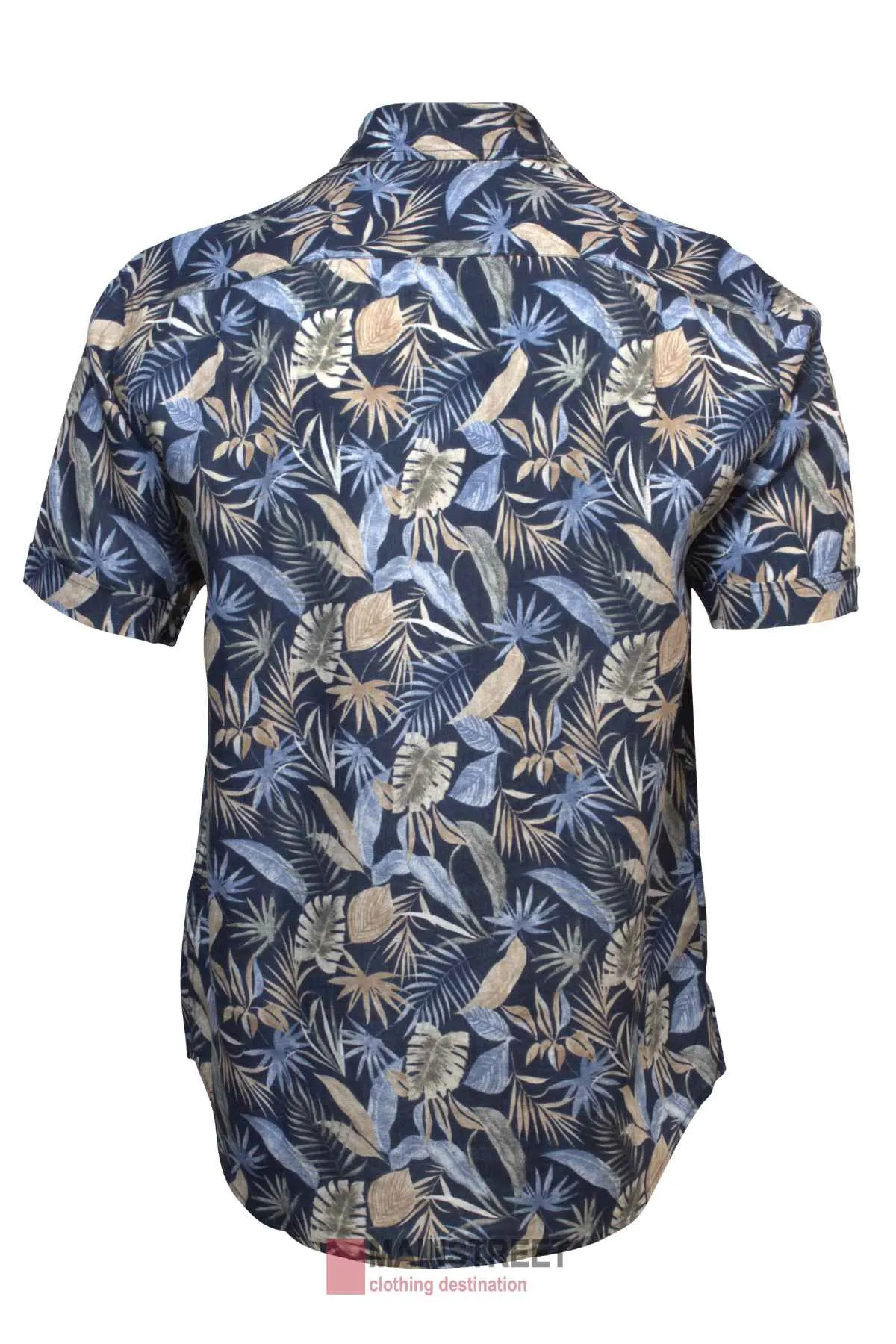 Back Bay Linen Print Short Sleeve Shirt