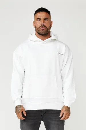 BACK LOGO HOODIE - WHITE