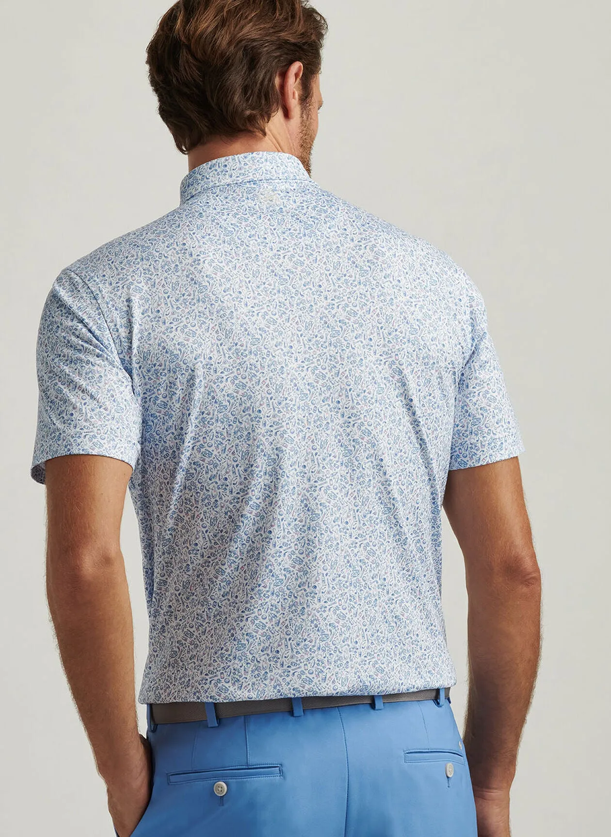 Bar For The Course Performance Jersey Polo by Peter Millar - White