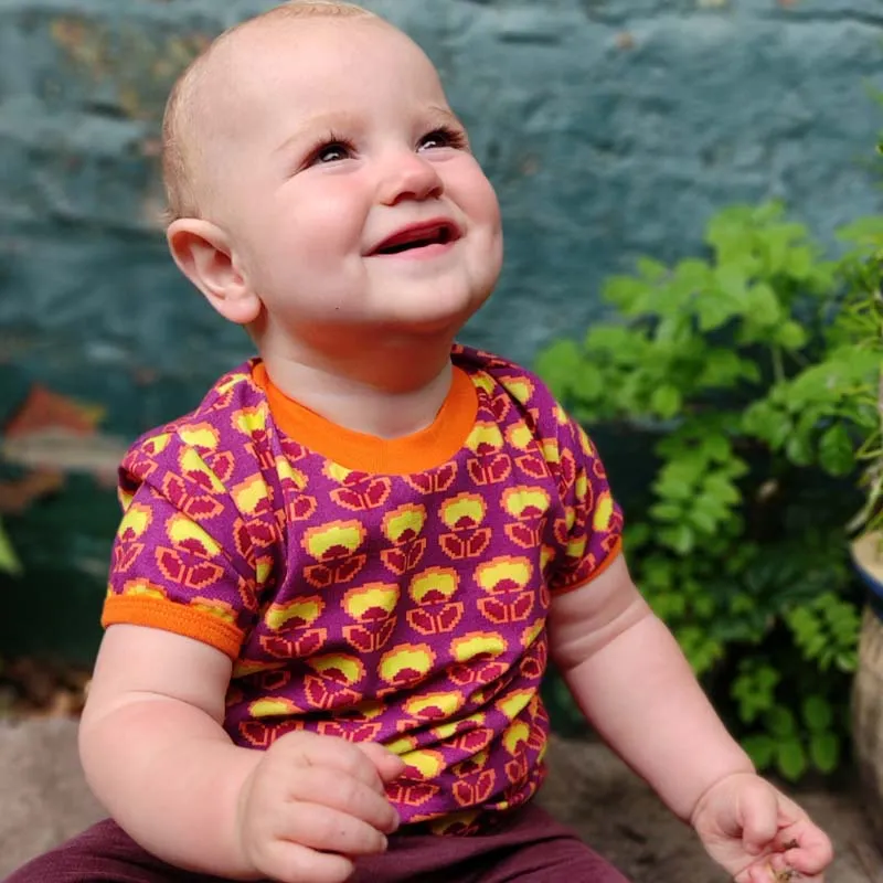 Beb & Ooo Organic T-shirt - Flower Blocks