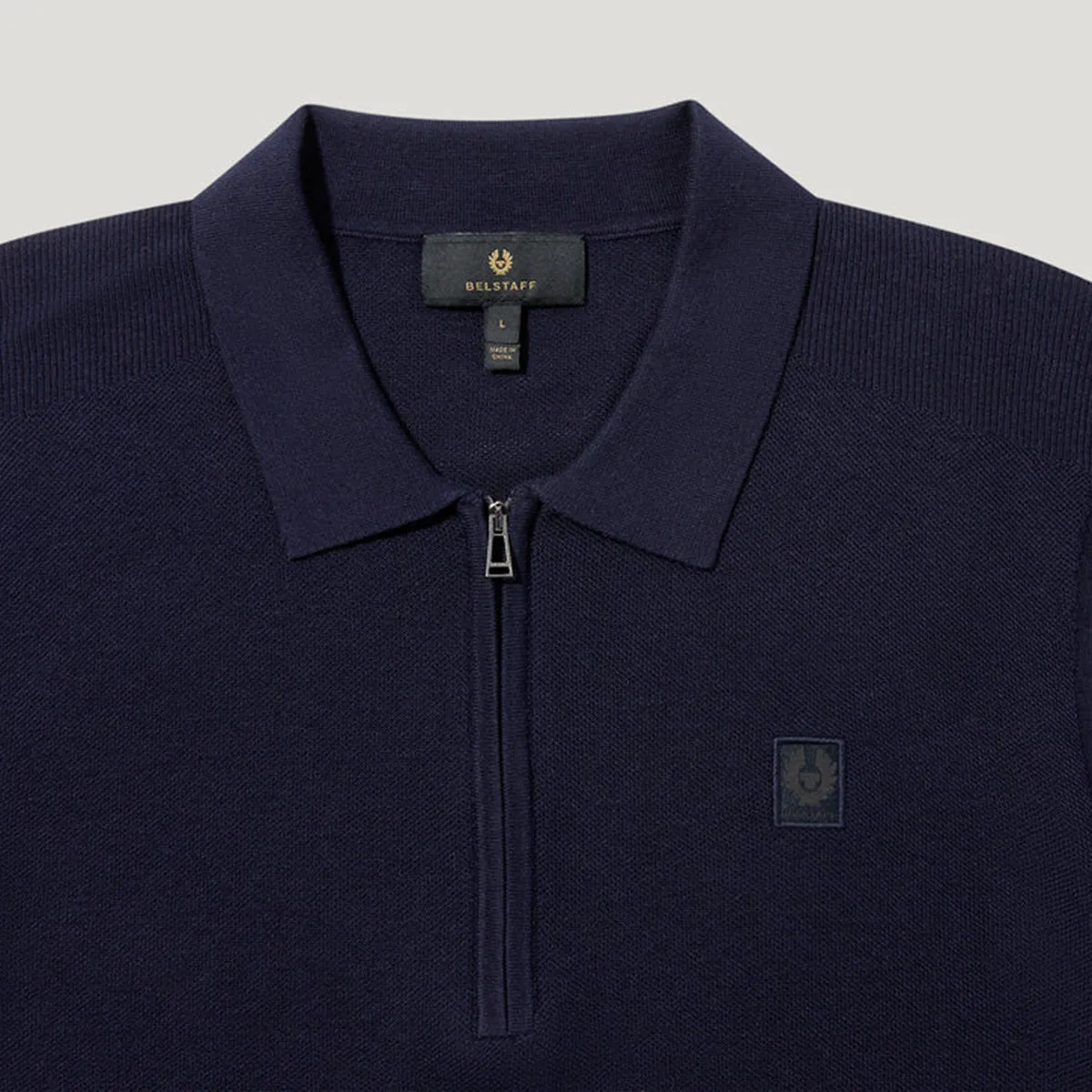 Belstaff - Drift Knitted Polo in Dark Ink