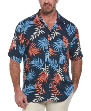 Big & Tall Multicolor Leaf Print Shirt