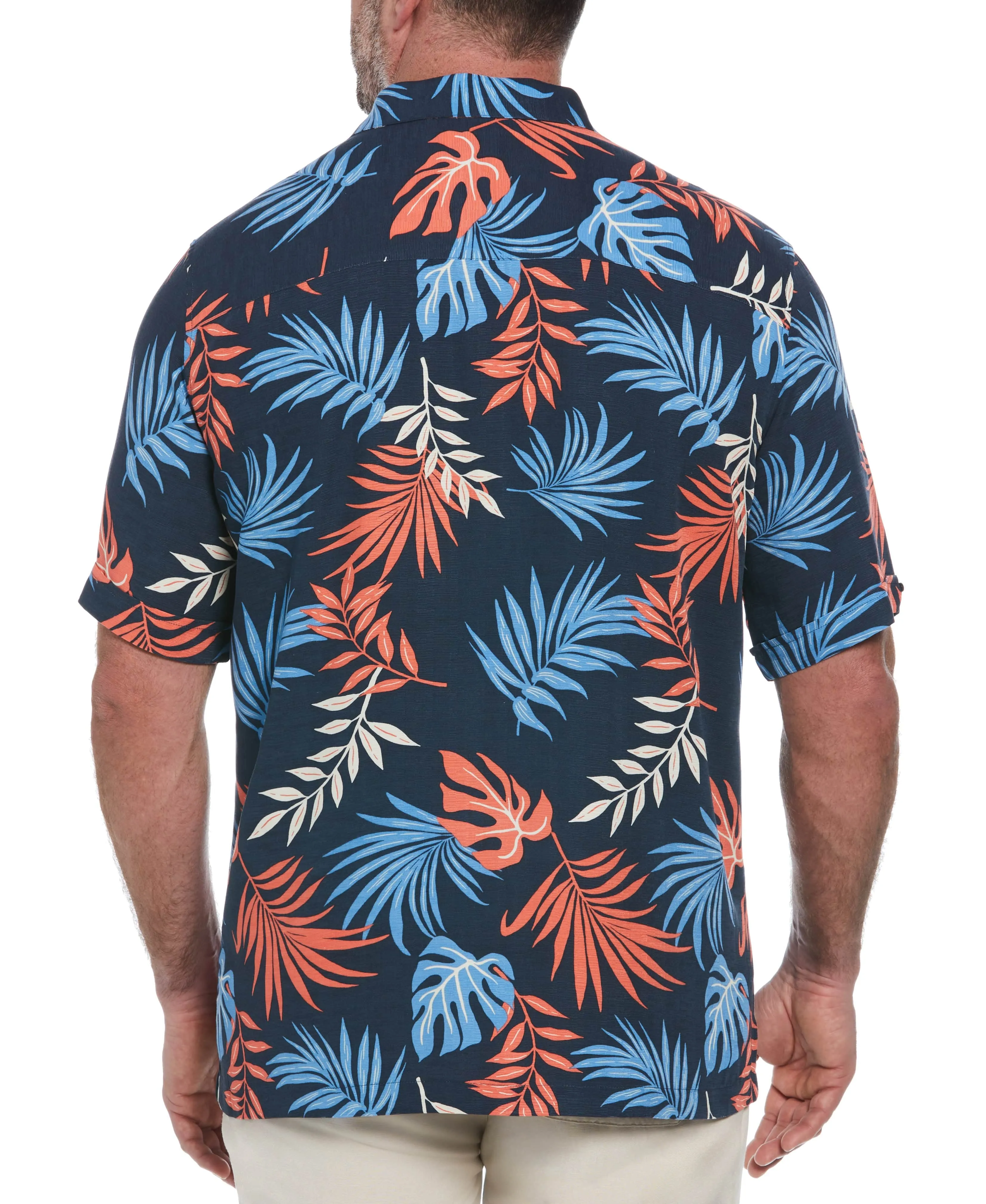 Big & Tall Multicolor Leaf Print Shirt
