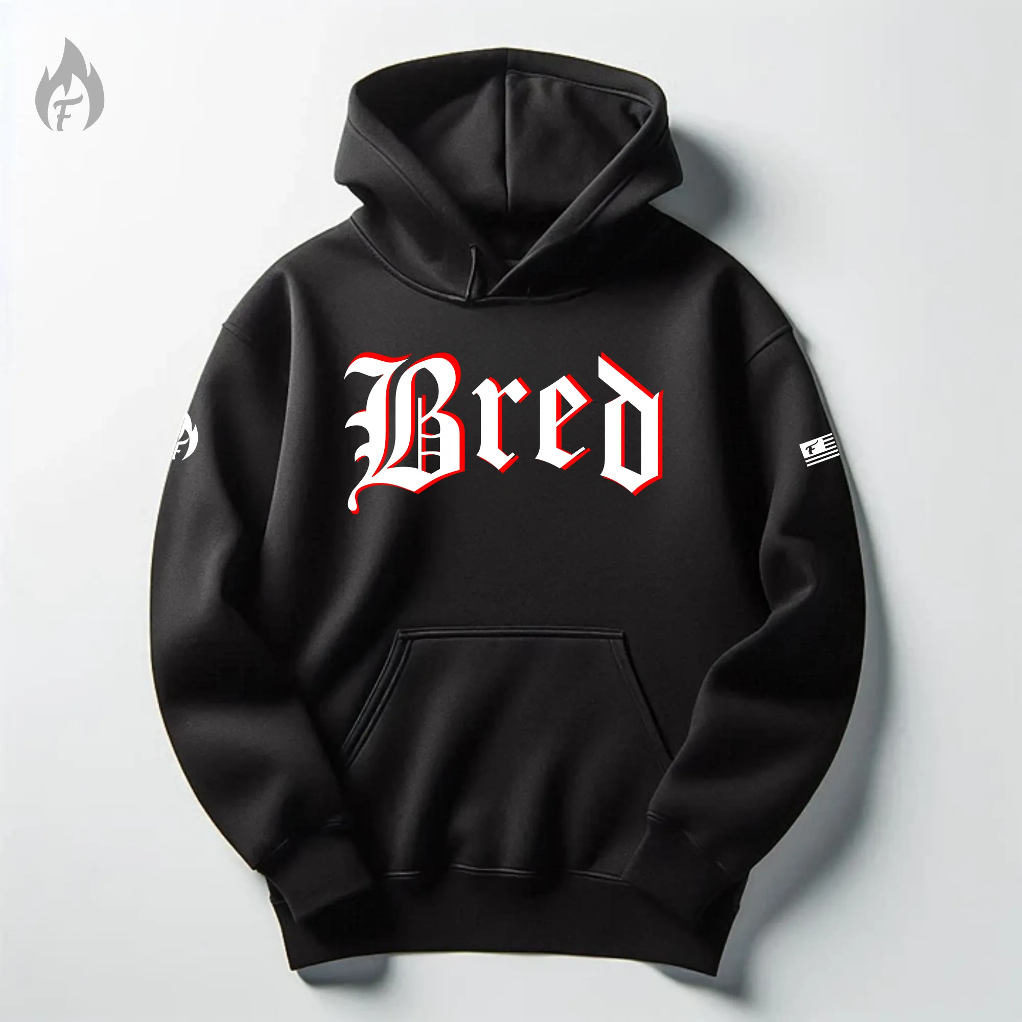 Black Tracksuit To Match Air Jordan 11 Bred Sweatsuit Sneaker BRED Hoodie and Joggers Set