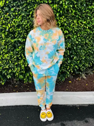Blue Tangerine Tie Dye Loungewear Set
