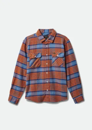 Bowery L/S Flannel Blue Heaven/Paradise Orange/Pacific Blue