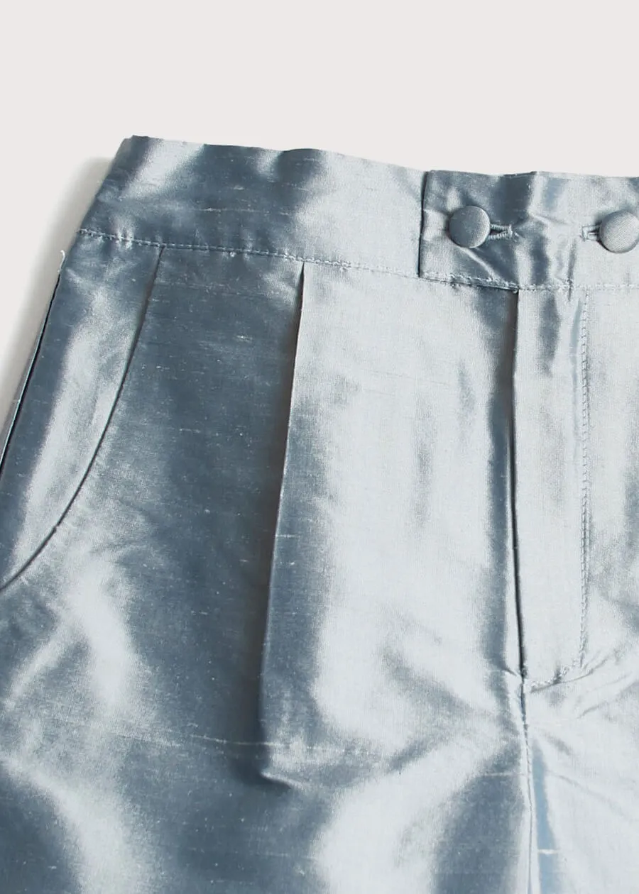 Boys Celebration Shorts Blue silk (4-10yrs)