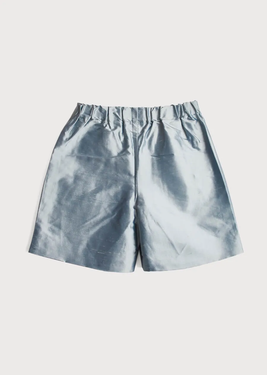 Boys Celebration Shorts Blue silk (4-10yrs)