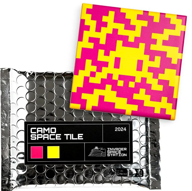 Camo Space Tile (Pink & Yellow)