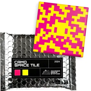 Camo Space Tile (Pink & Yellow)