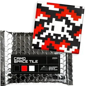 Camo Space Tile (Red, Black, & White)