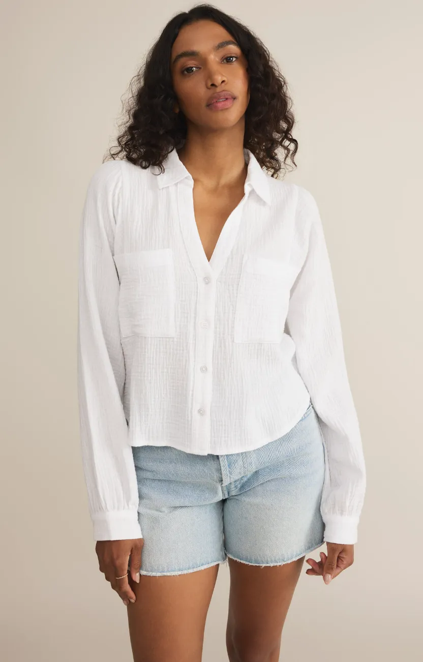 CAMPO BUTTON UP GAUZE TOP - ZSUPPLY