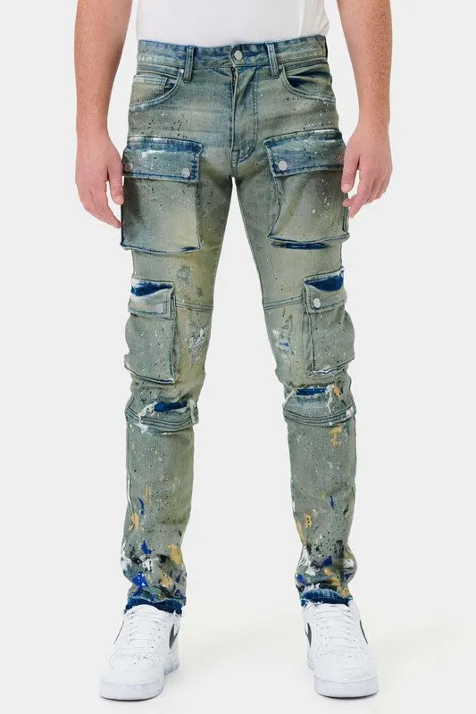 CARGO STRAIGHT DENIM