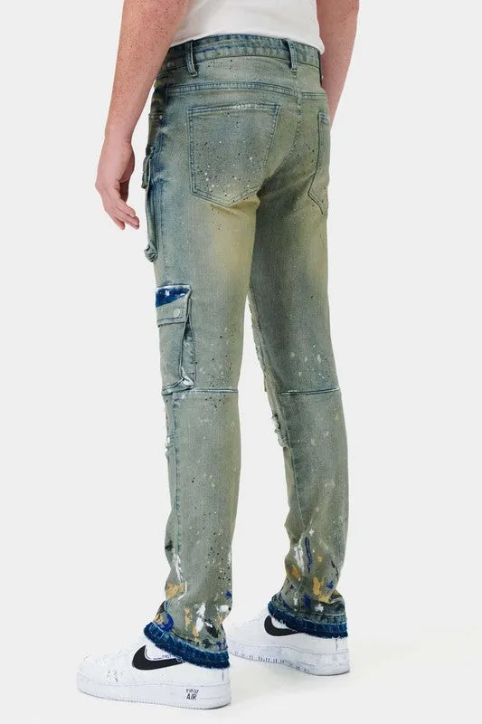 CARGO STRAIGHT DENIM
