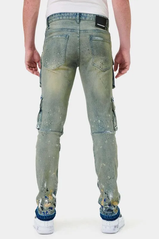 CARGO STRAIGHT DENIM