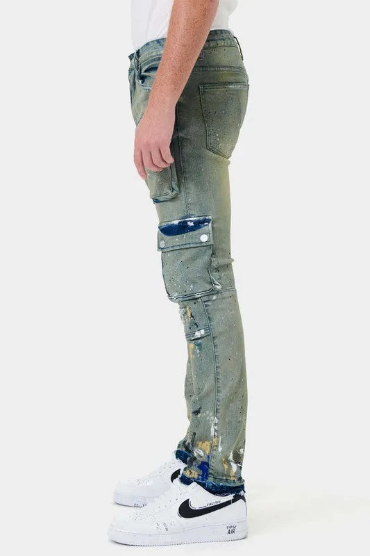 CARGO STRAIGHT DENIM
