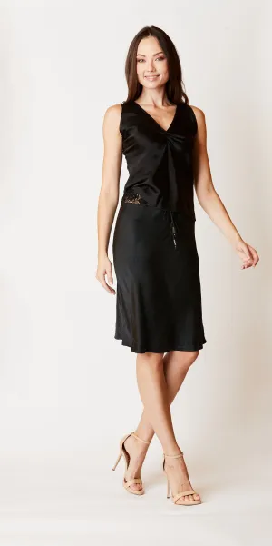 Charmeuse Knee Length Bias Skirt
