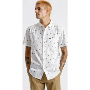 Charter Print S/S Woven - Off White/Casa Blanca Blue