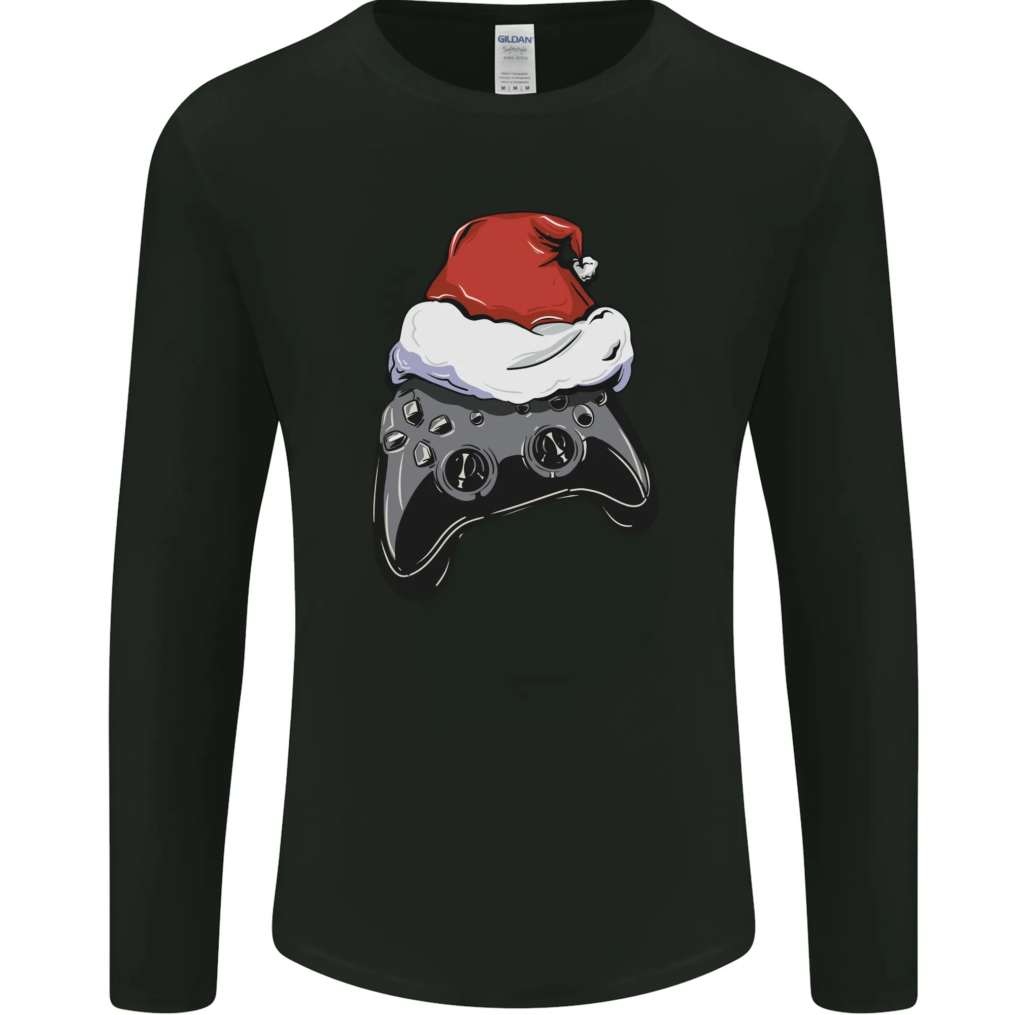 Christmas Video Game Controller Gaming Joypad Mens Long Sleeve T-Shirt