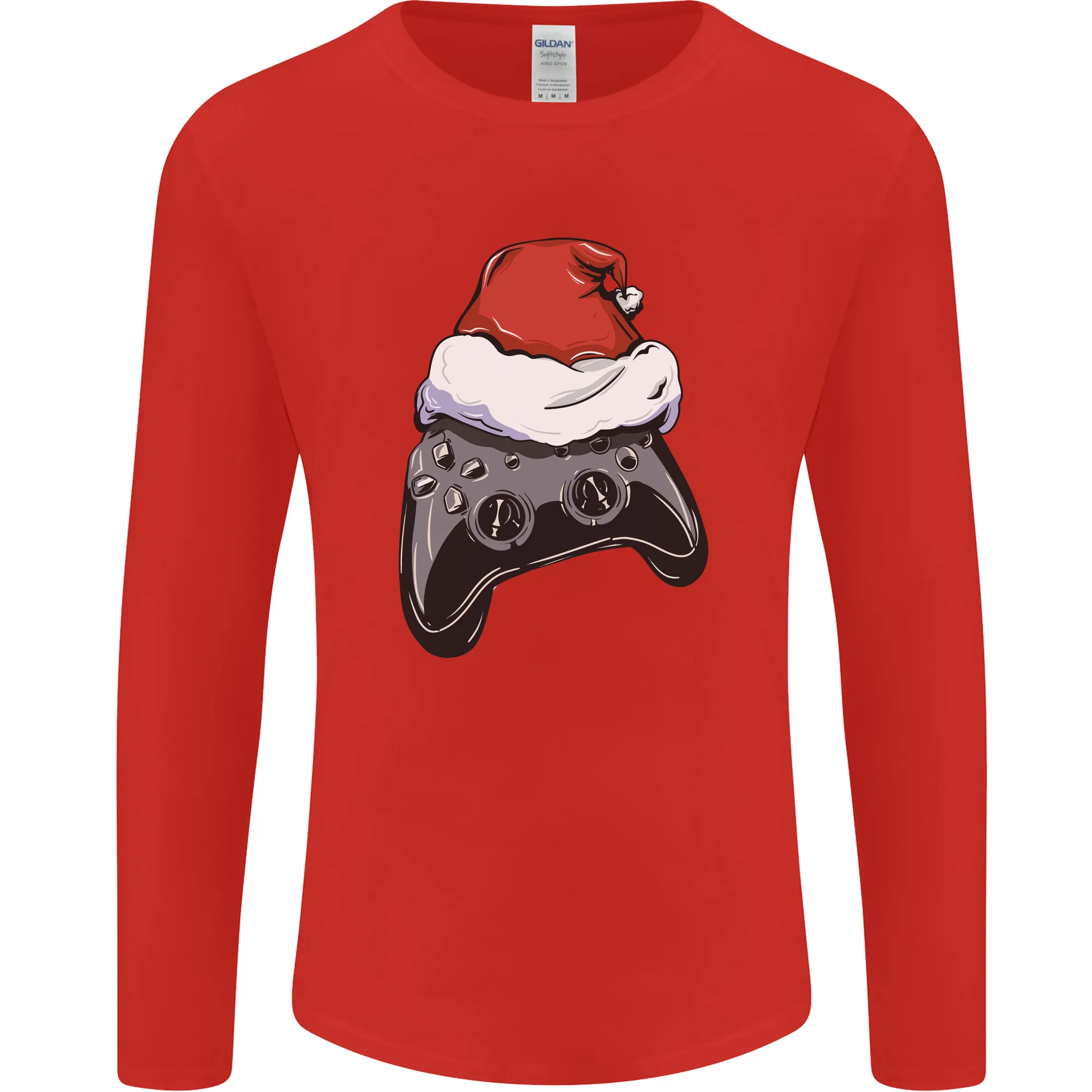 Christmas Video Game Controller Gaming Joypad Mens Long Sleeve T-Shirt