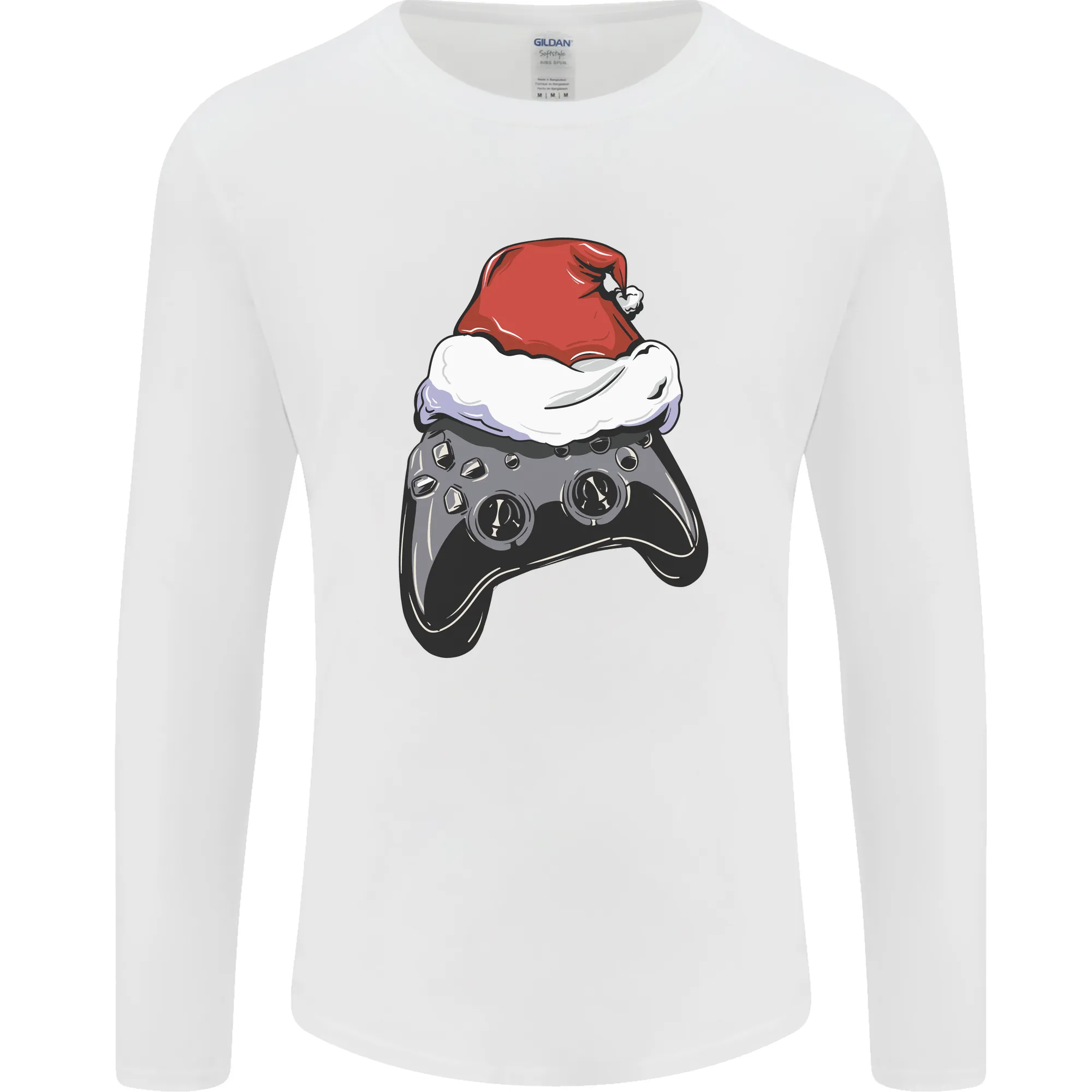 Christmas Video Game Controller Gaming Joypad Mens Long Sleeve T-Shirt