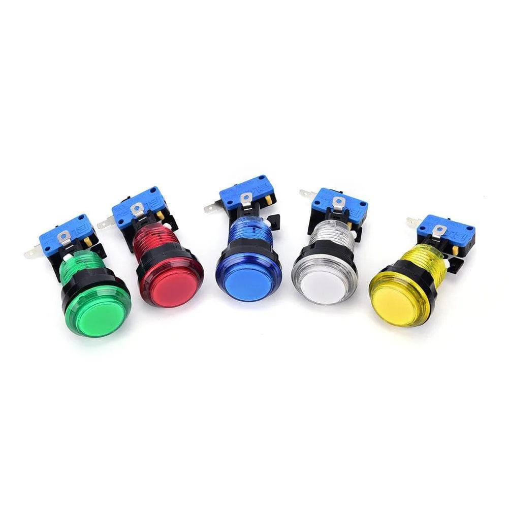 Clear Illuminated Arcade Button