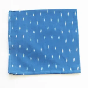 Cobalt Blue Dash Ikat Cloth Dinner Napkin Set of 4