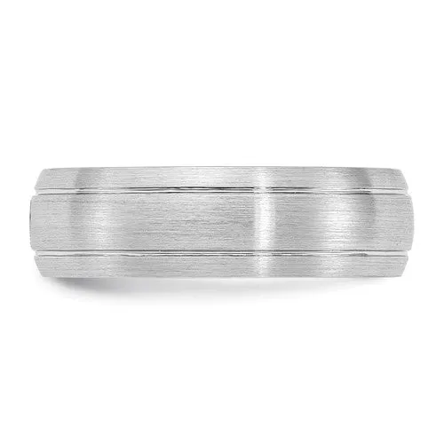 Cobalt Polished and Brushed Genuine Diamond 8mm Men's Band