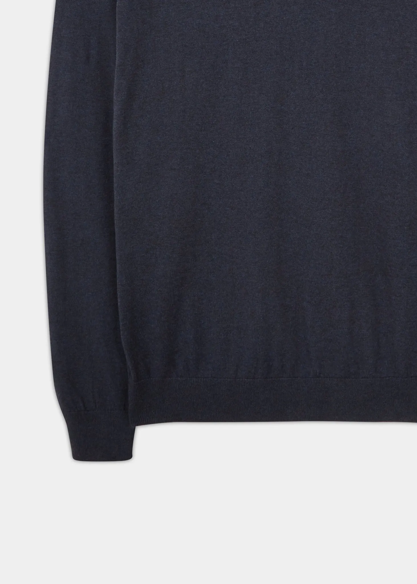 Cromford Luxury Cotton Jumper In Dark Navy