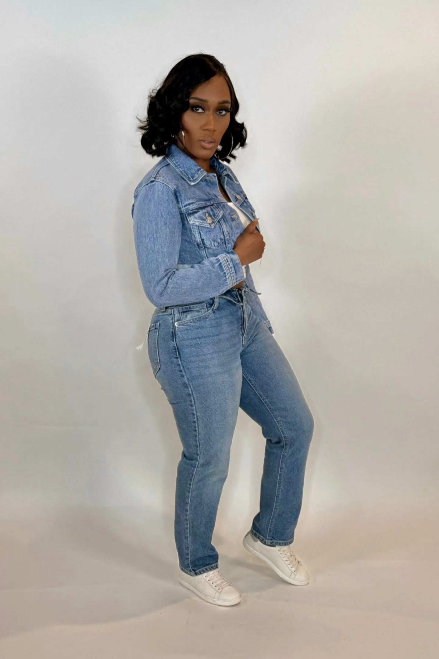 CROP DENIM JACKET
