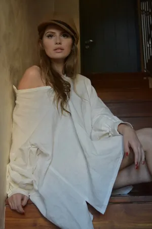 Cézanne Chemise in White Linen Cotton (Pre-Order, Ships April 15)