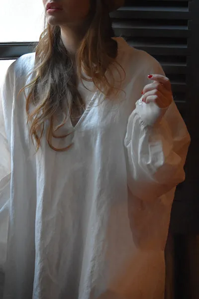Cézanne Chemise in White Linen Cotton (Pre-Order, Ships April 15)