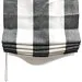 Dark Gray White Wide Stripe Linen Relaxed Roman Shade/CL1026