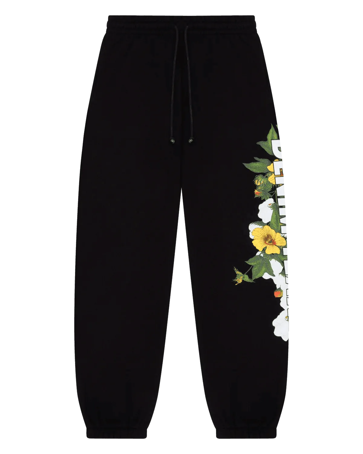 Denim Tears DT Floral Logo Sweatpant Black