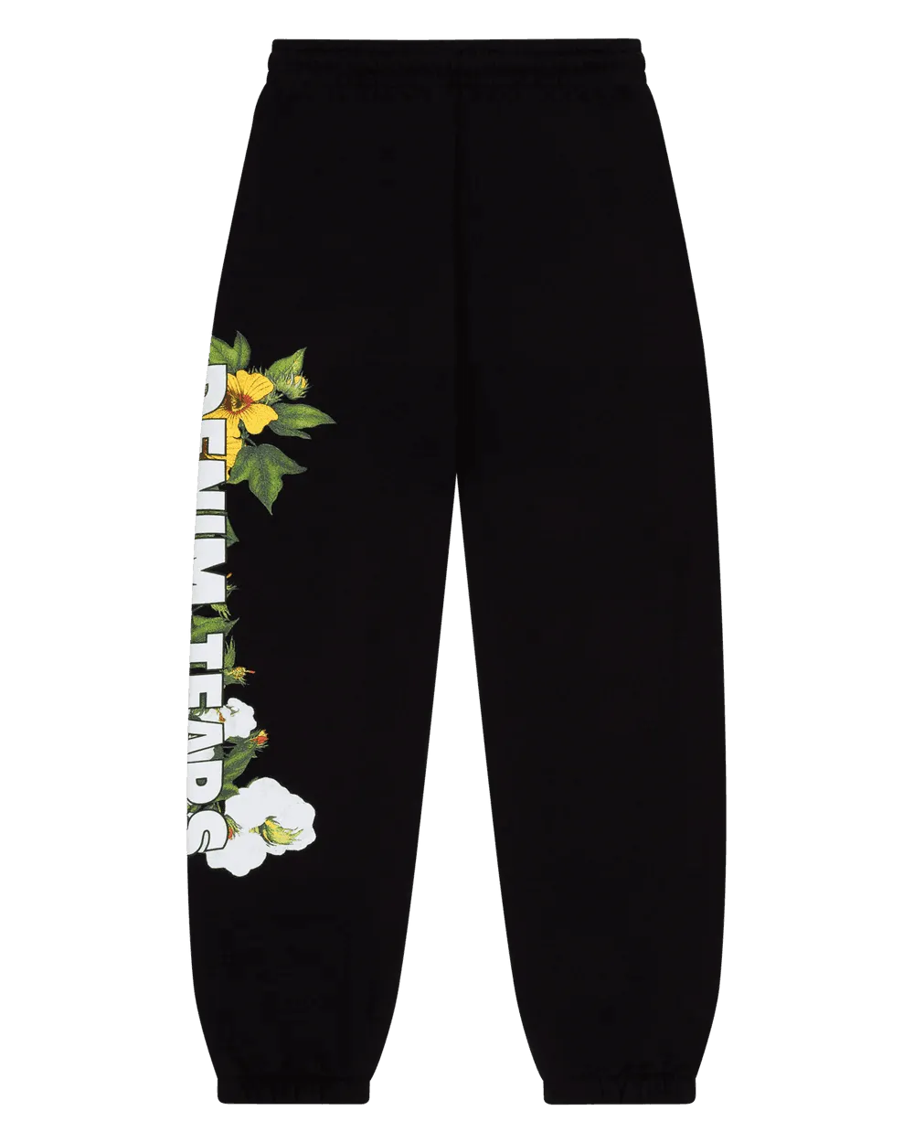 Denim Tears DT Floral Logo Sweatpant Black