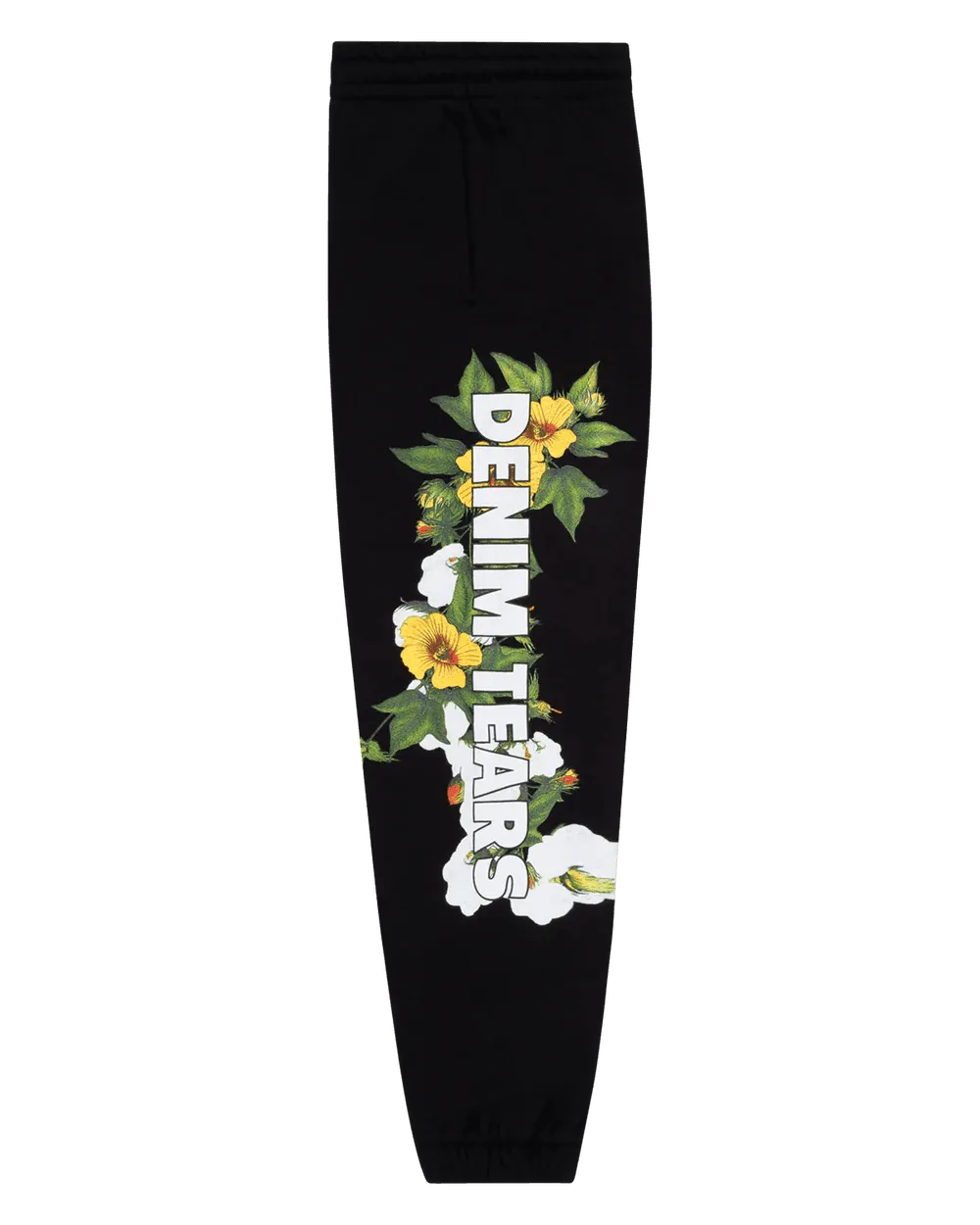 Denim Tears DT Floral Logo Sweatpant Black