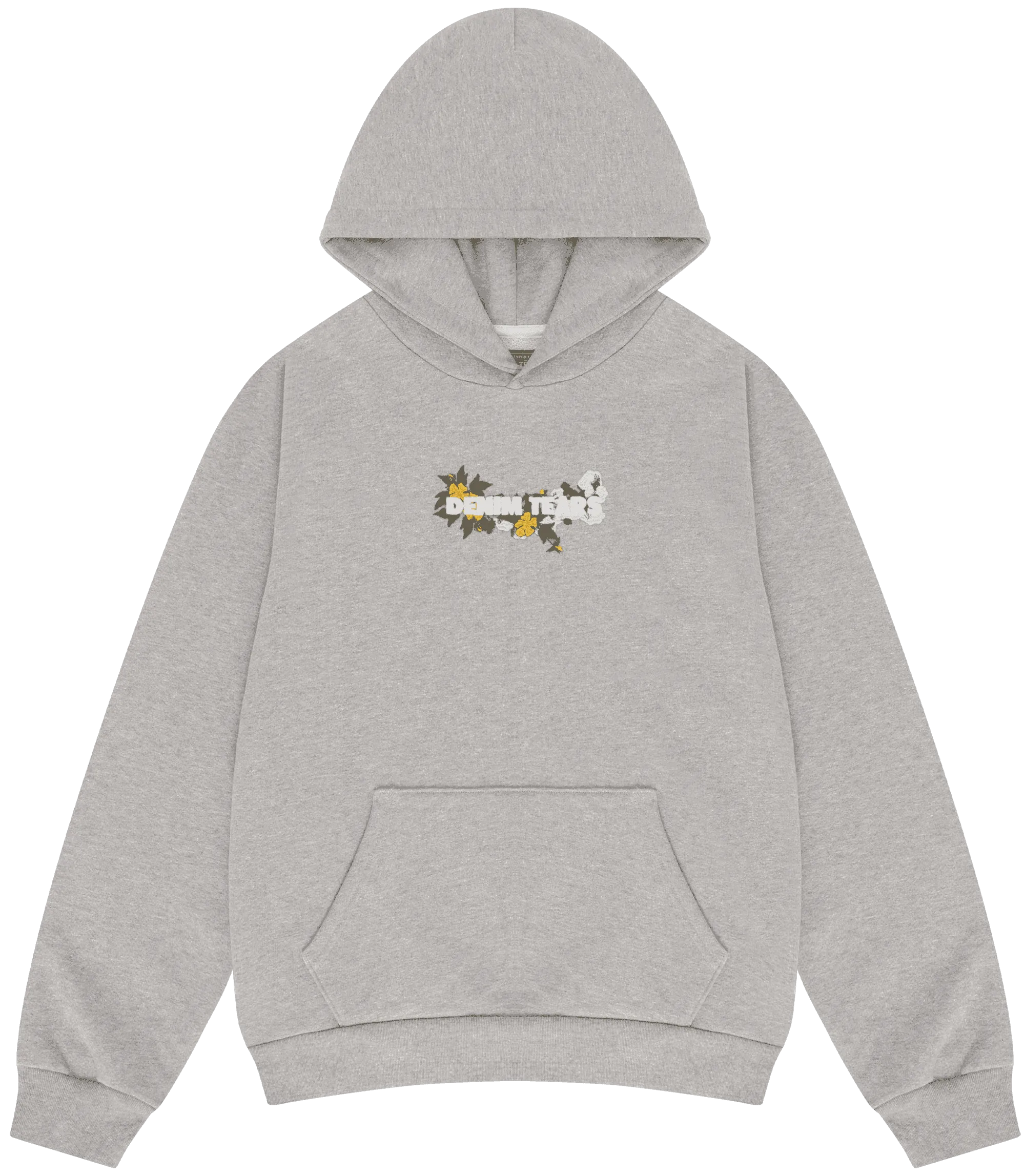 Denim Tears Embroidered Logo Hoodie Grey