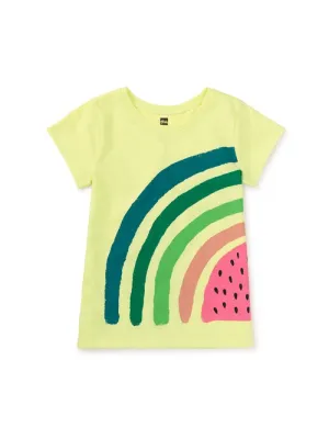 Double-Sided Graphic Tee - Rainbow Watermelon